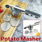 Stainless Steel Manual Potato Masher Fruit Juicer Grinder for Kitchen Use