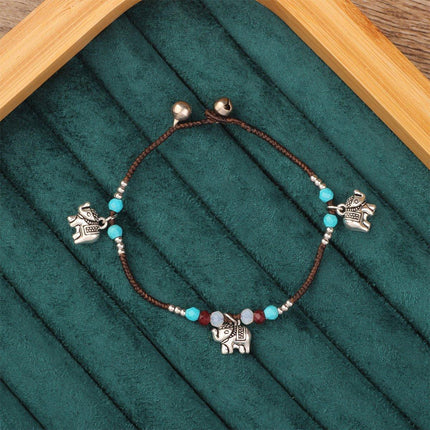 Handmade Tibetan Style Bracelet Nepal Copper Natural Stone Beads Jewelry