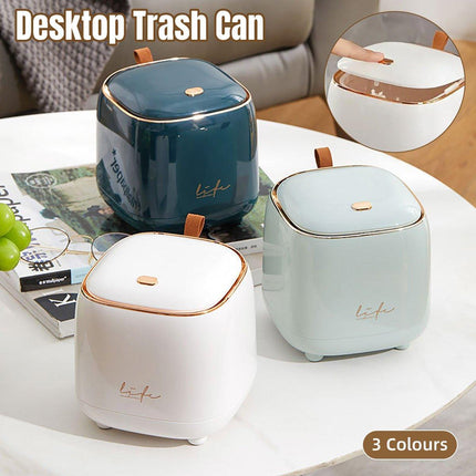 Small Desktop Wastebasket Paper Basket Mini Office Organizer for Desk Storage