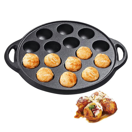 Octopus Croquette Pan 15 Holes Non-Coated Non-Stick Takoyaki Grill Cooking Plate