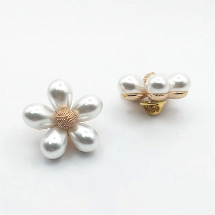 Imitation Pearl Flower Brooch Fashion Corsage Pin Jewelry Accessory Women