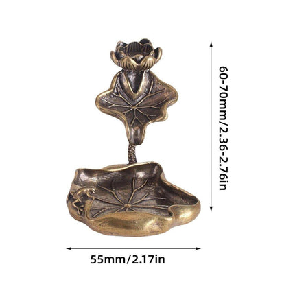 Lotus Flower Incense Holder Flowing Backflow Burner Home Office Decor Ornament