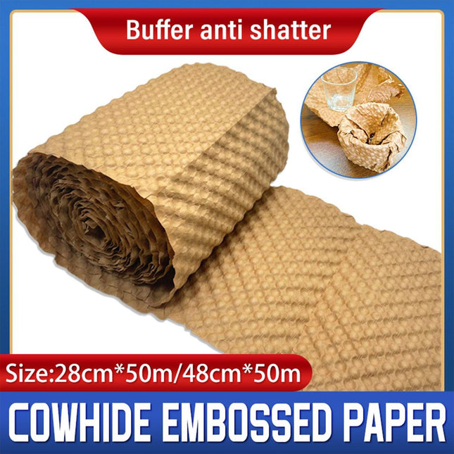 Cowhide Pressure Bubble Paper Roll Shock Absorbing Biodegradable Cushioning Wrap