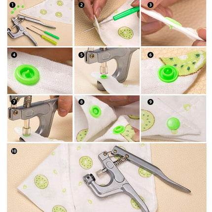 T3 T5 T8 Snap Pliers Tool Kit for Plastic Snaps Fastener Manual Installation Set