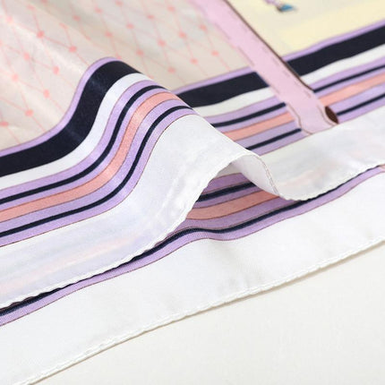 90x90cm Women Silk Satin Wrap Professional Lady Summer Beach Large Square Scarf - Aimall