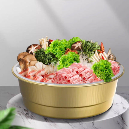50PCS Thickened Round Aluminum Foil Containers with Plastic Lids