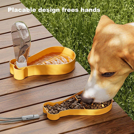 Portable Pet Water Bottle Outdoor Feeder Dual Purpose Drinking Travel Use