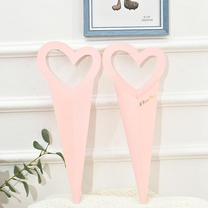 50pcs Heart Shaped Flower Box Creative Gift Bouquet Packaging Fresh Flower Box