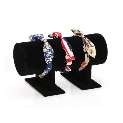 Jewelry Display Stand Headband Holder Organizer Chains Velvet Storage Rack - Aimall