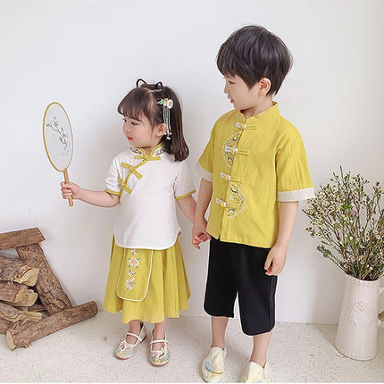 Hanfu Girl Chinese Style Traditional Outfit Two-Piece Cultural Set
