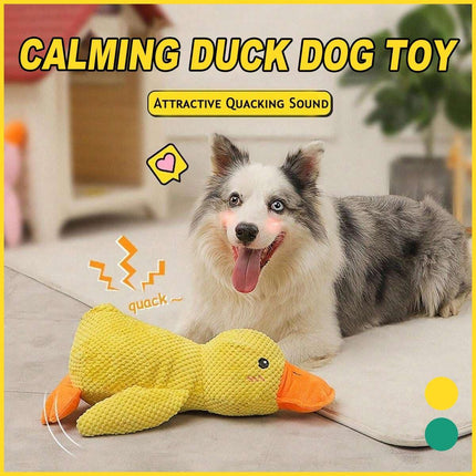 Plush Cartoon Duck Dog Toy Interactive Squeaky Pet Toy Durable Fun Chew Toy