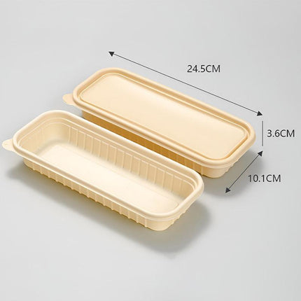 Biodegradable Corn Starch Meal Prep Containers Lids Durable Multi Compartment