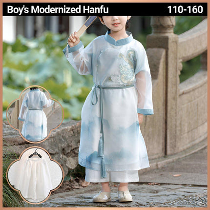Traditional Tang Suit Chinese Hanfu for Boys in Classic Style