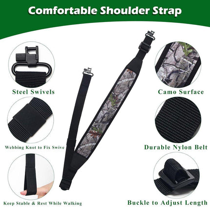 Tactical Shooting Rope Sling Adjustable Heavy Duty Sling for Firearms and Gear
