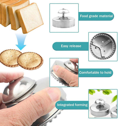 Stainless Steel Sandwich Cutter Bread Press Mold for Sandwiches and Baking Molds
