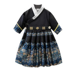 Navy Hanfu Boys Girl Traditional Chinese Dress Clothes Ancient Children's Performance - Aimall