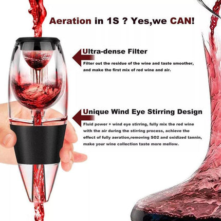New Magic Decanter Essential Red Wine Aerator Sediment Filter - Aimall