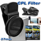 37mm HD Clip On Protective Cover Professional CPL Filter Phone Camera Lens