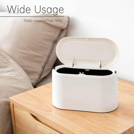 Desktop Wastebasket Organizer Small Trash Bin Compact Wastebasket for Office Use