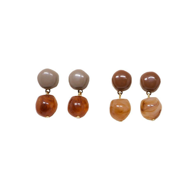 Vintage Coffee Earrings for Women Artistic Temperament Retro Style Jewellery