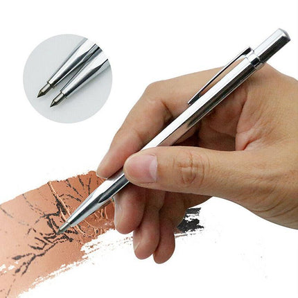 2x New Tungsten Carbide Scribing Pen Tip Steel Scriber Scribe Mark Marker Metal - Aimall