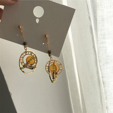 Handmade Industrial Style Abstract Geometric Earrings Bubble Niche Earrings
