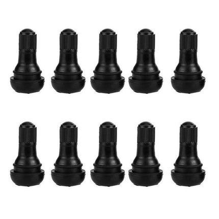 10x TR412 Car Auto Snap In Tyre Valve Rubber Tubeless Short Valve Stems - Aimall