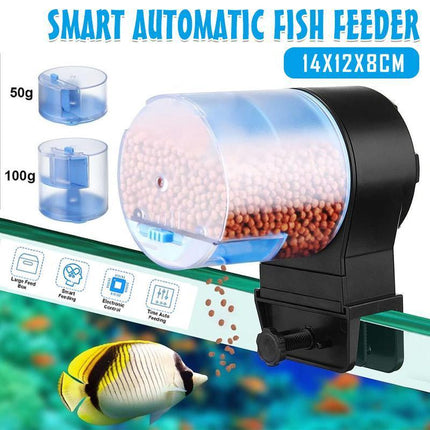 Adjustable Auto Fish Feeder Feeding Aquarium Tank Automatic Food Dispenser Timer - Aimall
