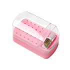 Nail Drill Bit Holder 30 Hole Dustproof Organizer Display Storage Box Nail Tool