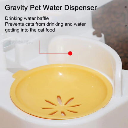 2in1 Pet Bowl Vertical Feeder and Drinker Cat Dog Bowl Water and Food in One