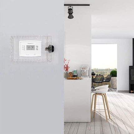 Transparent Thermostat Lock Box with Key Wall Mount Protective Security Cover