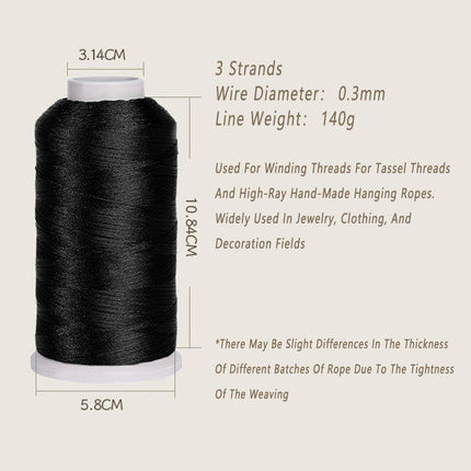 2pcs Strong Nylon Tower Line with Tassel Anti Drop Durable Outdoor Use Rope