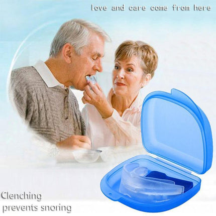 2 Set Anti Snore Stop Snoring Sleep Apnea Mouthpiece Tray Stopper Mouthguard - Aimall