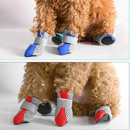 4PCS L Size Anti Slip Waterproof Protective Dog Shoes Rain Boots Pet Socks Booties - Aimall
