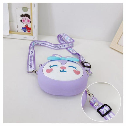 Kids Girls Cute Mini Crossbody Bag Silicone Coin Purse Shoulder Bag Wallets Gift - Aimall