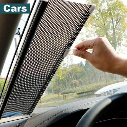 Black Roller Blinds Suction Cup Sunshade Blackout Curtains Car Home Window Curtains - Aimall