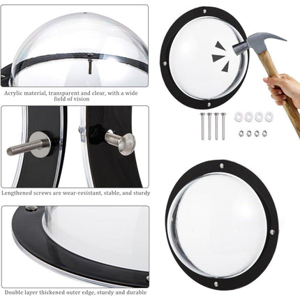 Dog Porthole Window Round Transparent for Fence Pet Peek Look Out Durable Dome - Aimall