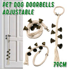 Adjustable Doorbell Hanging Rope Dog Training Bell Cat Teasing Braided Trainer