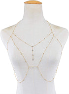 Bikini Beach Body Chain Layered Diamond Chest Harness Belly Waist Jewlery - Aimall