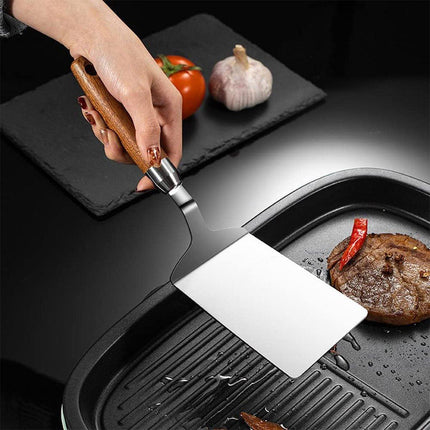 Stainless Steel Cooking Shovel Teppanyaki Spatula Pancake Steak Flipper Tool