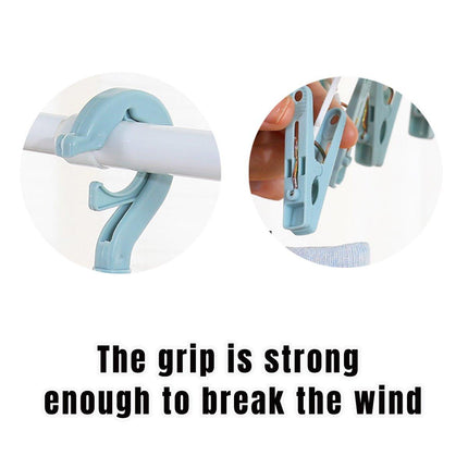3PCS Multifunctional Plastic Clothes Drying Rack Hanging Rack Sun Rack Clips