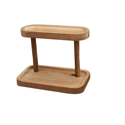 Wooden Storage Rack Desktop Organizer for Jewelry Cosmetics Flower Dessert