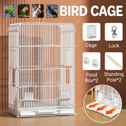 Large Parrot Birdcage with Stand for Birds Play Area Pet Habitat Flight Cage
