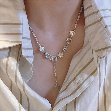 Gingerbread Man Tassel Necklace Womens Sweater Chain Fashion Jewelry Gift
