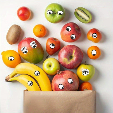 2 Rolls Cartoon Eye Stickers Self-Adhesive DIY Craft Paper for Handmade Projects
