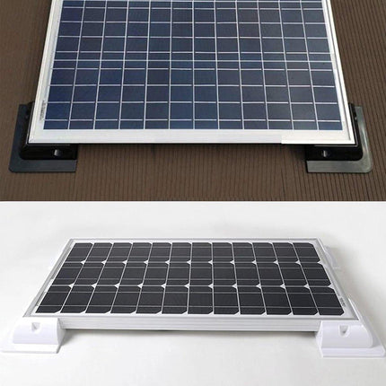 4x Solar Panel Mounting Bracket White Black Corner Set Kit Entry Caravan Boat