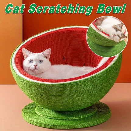Watermelon Cat Scratching Pot Board All in One Scratcher Toy for Cats Kitten