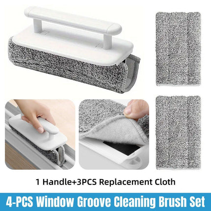 Window Groove Cleaning Brush Removable Door Gap Cleaner Dead Angle Wiper Tool