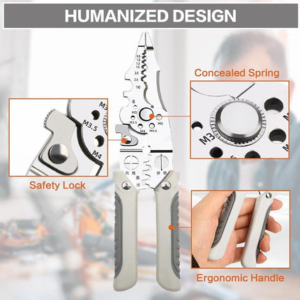 Multifunctional Wire Stripper Electrical Hardware Tool for Professional Use