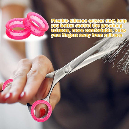 16Pcs Dog Grooming Scissors Soft Silicone Finger Rings Insert Finger Protector